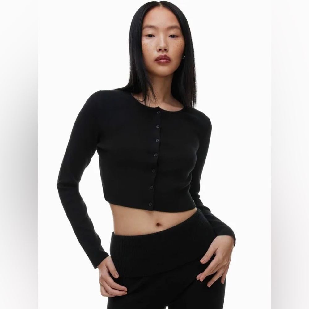 Aritzia Sunday Best New Izzy Cropped button-up Cardigan 2XS
